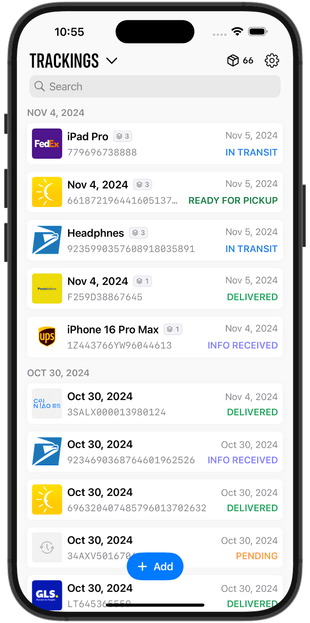 Parcel App for iPhone, iPad, Mac and Android